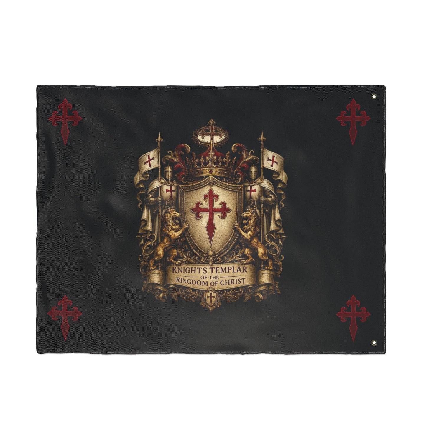 Knights Templar Double-Sided Flag – Kingdom of Christ Crest