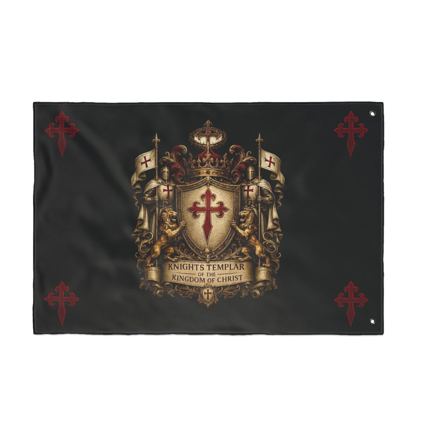 Knights Templar Double-Sided Flag – Kingdom of Christ Crest