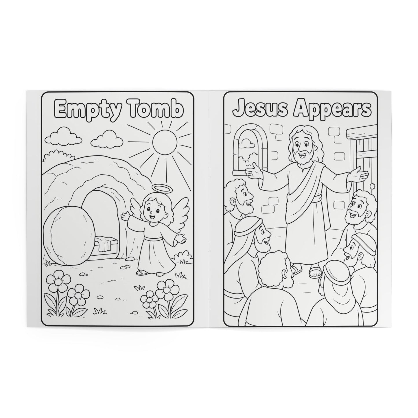Calvery Cross Apparel "God Loves Me" Coloring Book — Christian Bible Stories Kids Book