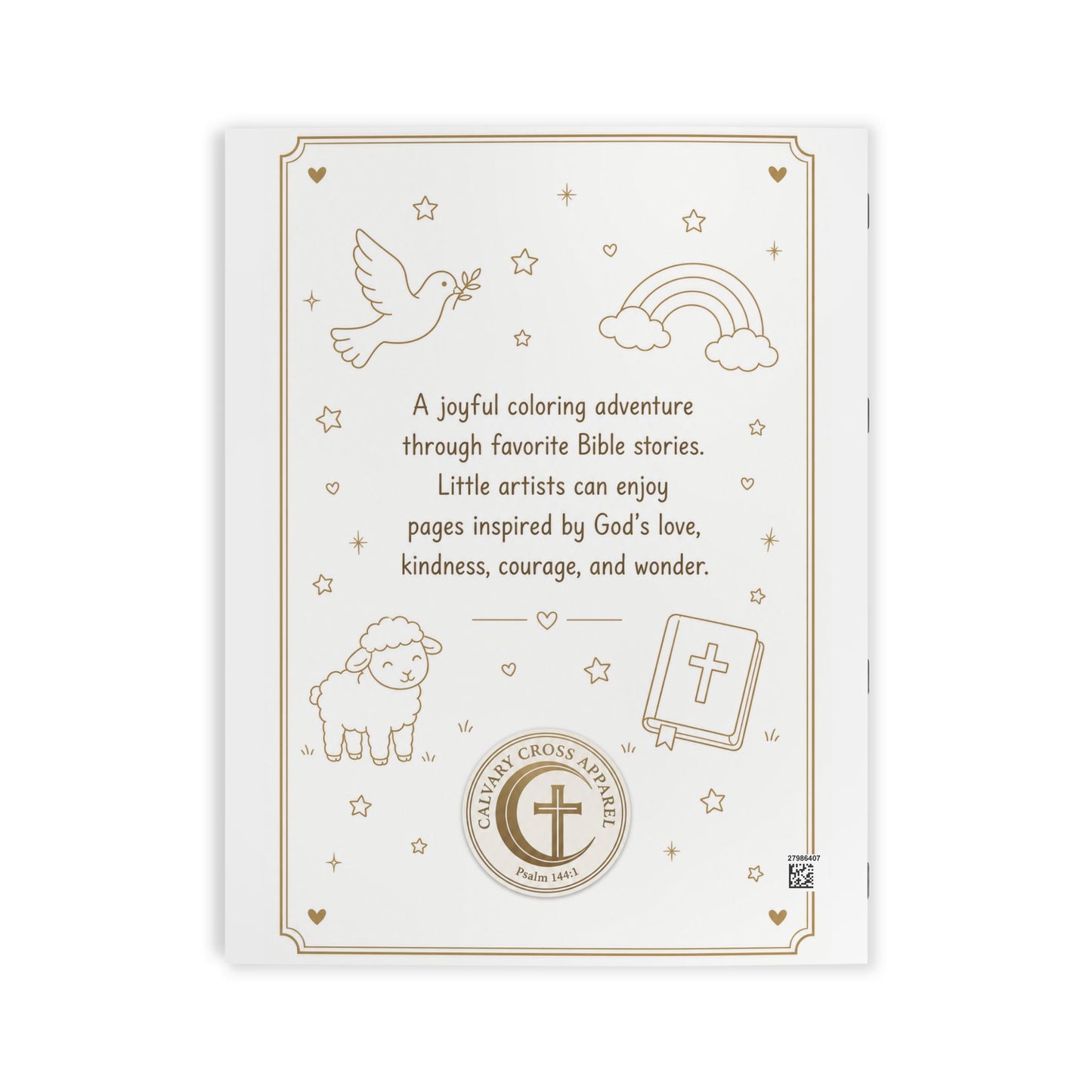 Calvery Cross Apparel "God Loves Me" Coloring Book — Christian Bible Stories Kids Book