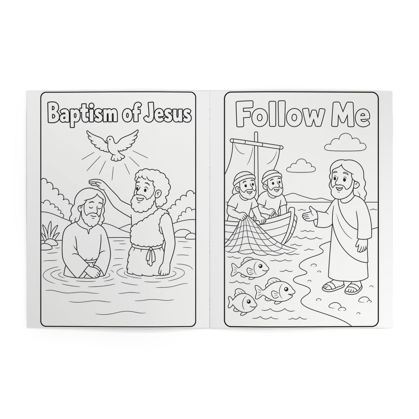 Calvery Cross Apparel "God Loves Me" Coloring Book — Christian Bible Stories Kids Book