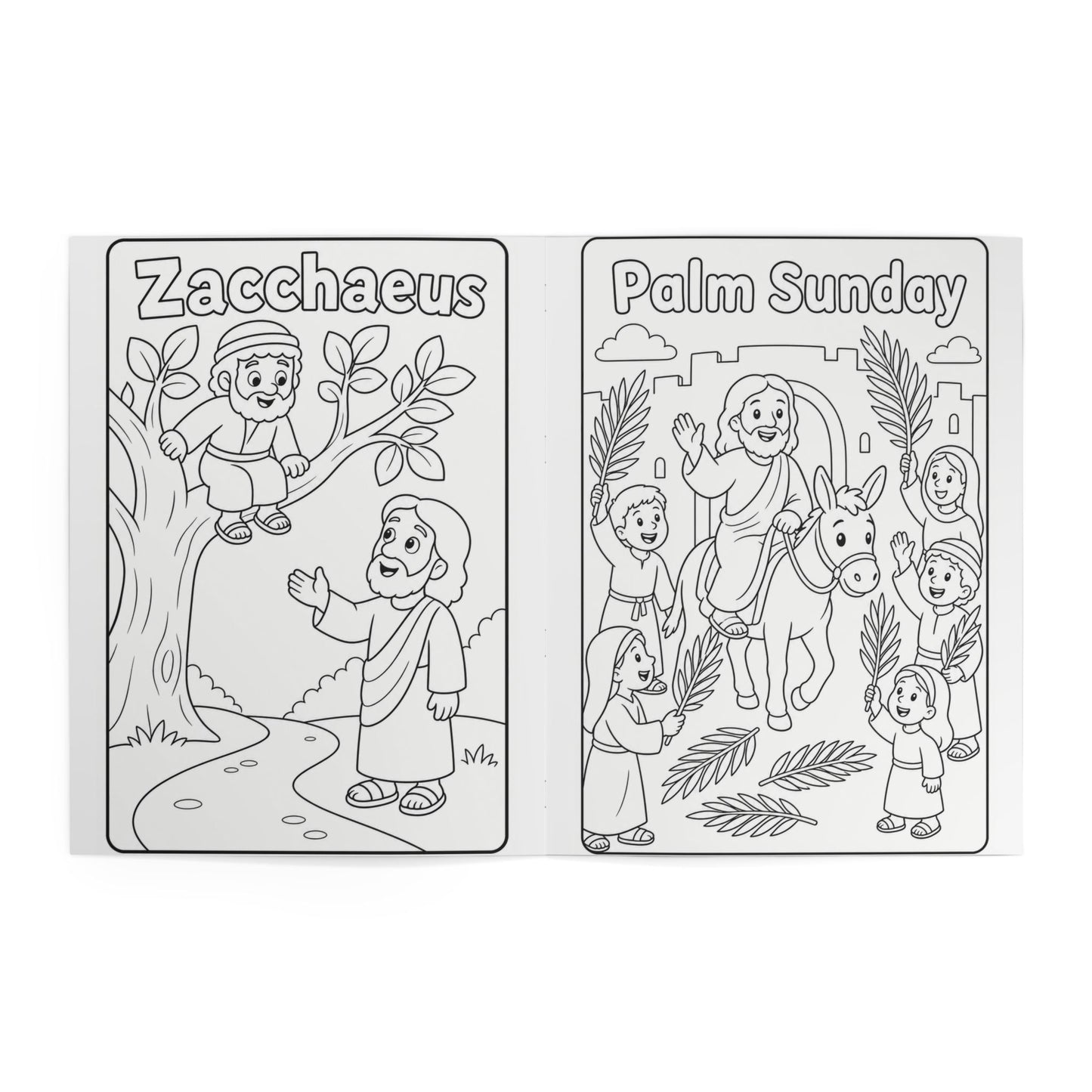 Calvery Cross Apparel "God Loves Me" Coloring Book — Christian Bible Stories Kids Book