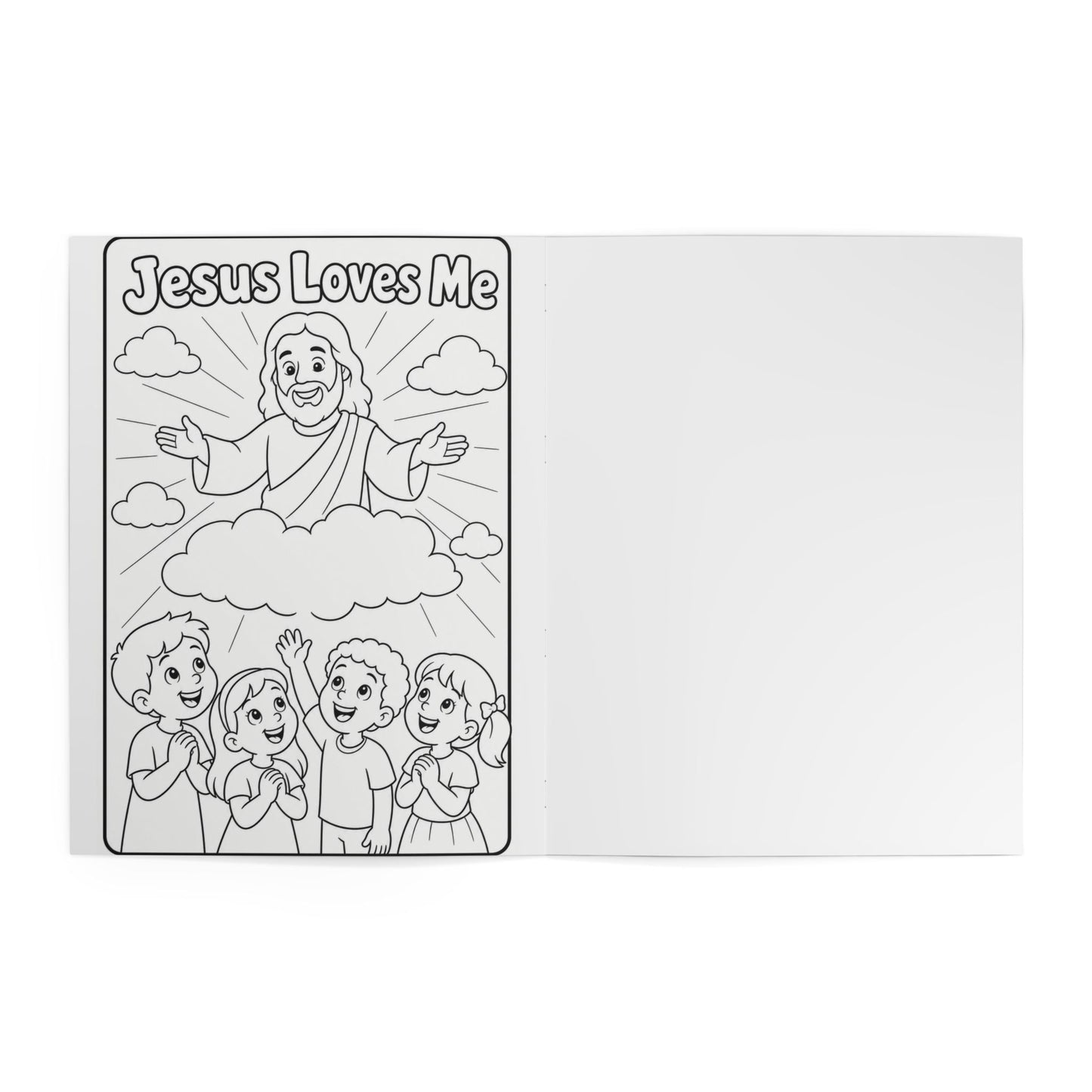 Calvery Cross Apparel "God Loves Me" Coloring Book — Christian Bible Stories Kids Book