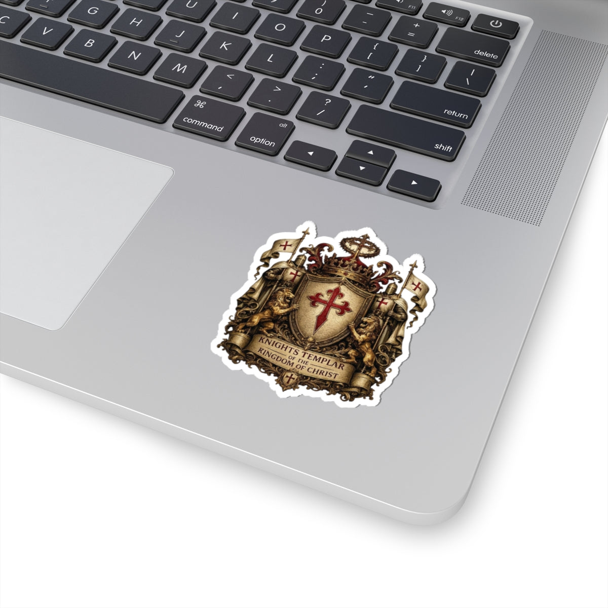 Knights Templar Crest Sticker — Kingdom of Christ Medieval Heraldry Kiss-Cut
