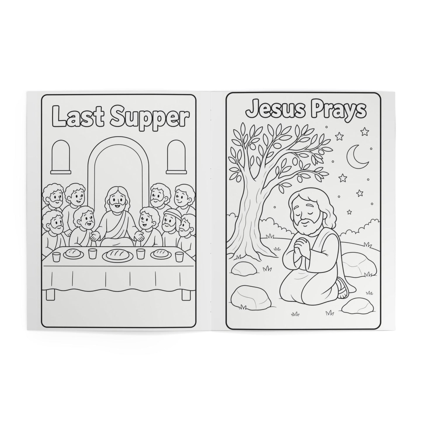 Calvery Cross Apparel "God Loves Me" Coloring Book — Christian Bible Stories Kids Book