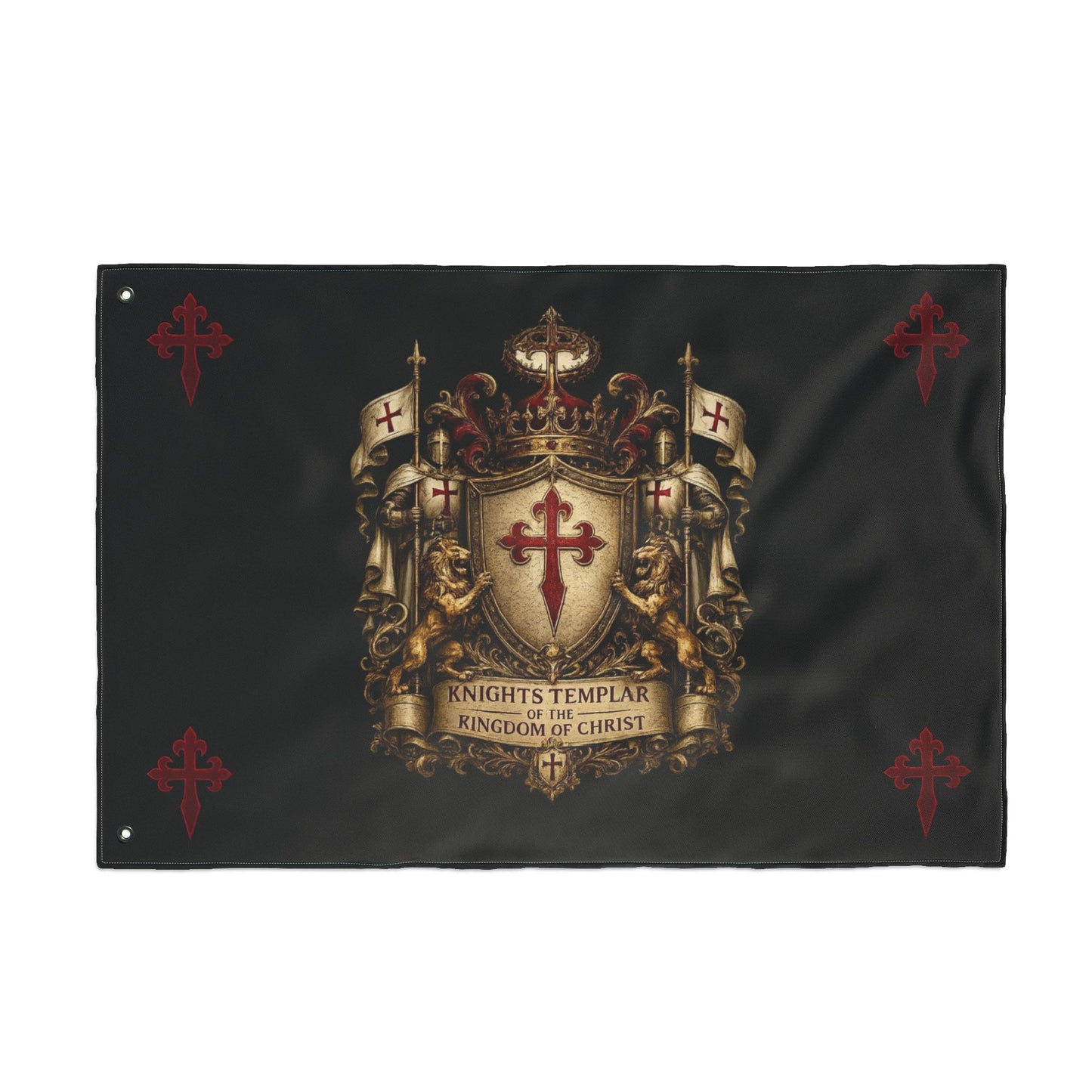 Knights Templar Double-Sided Flag – Kingdom of Christ Crest