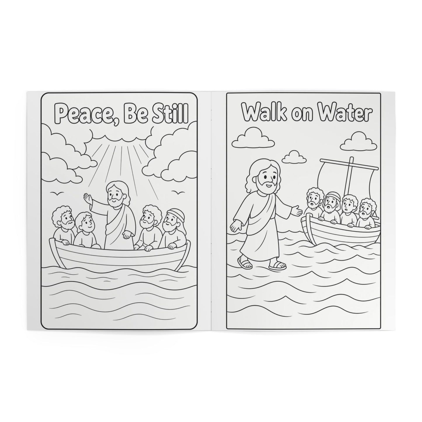 Calvery Cross Apparel "God Loves Me" Coloring Book — Christian Bible Stories Kids Book
