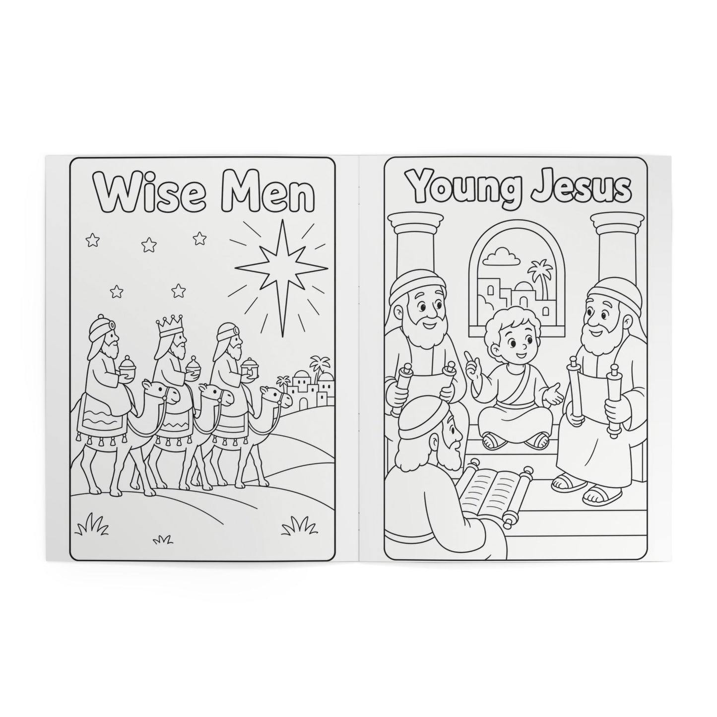 Calvery Cross Apparel "God Loves Me" Coloring Book — Christian Bible Stories Kids Book