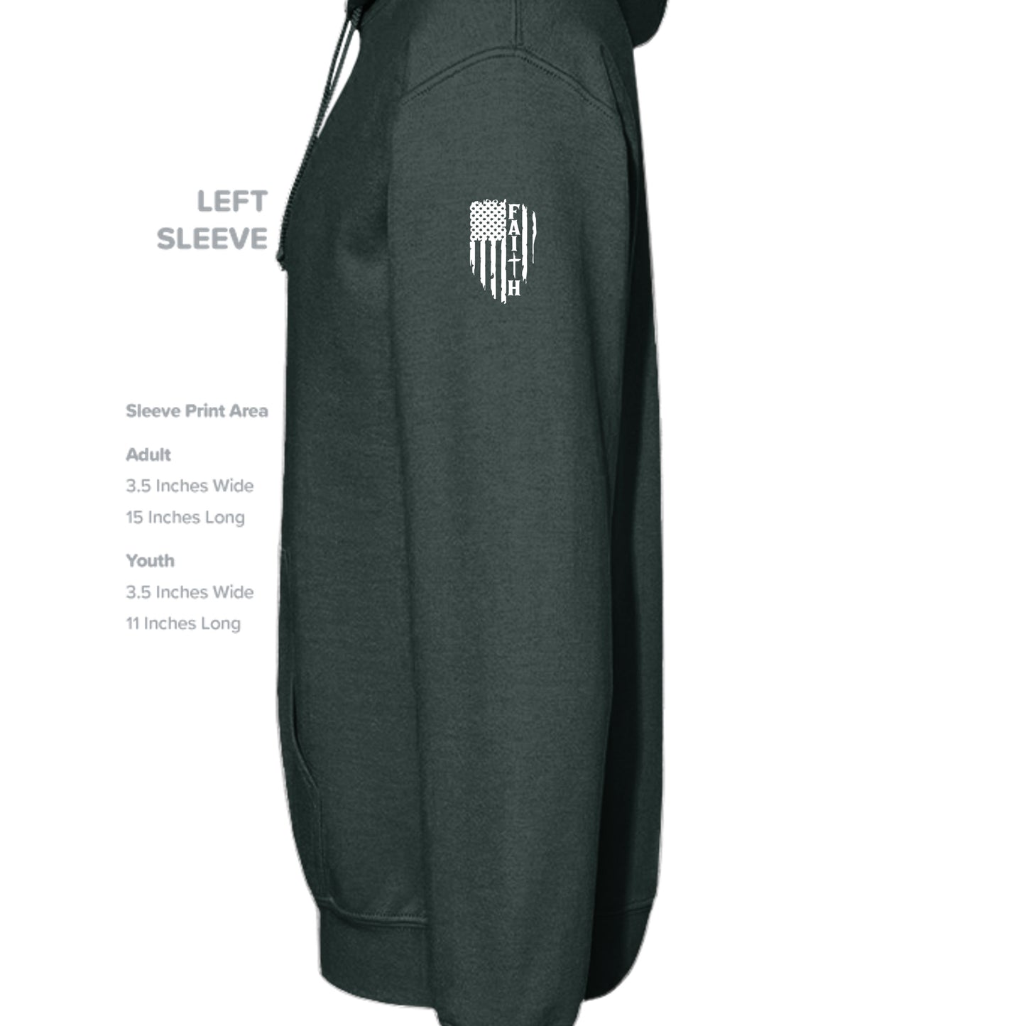 Fan Charcoal Heather - G185 - SLEEVE_LEFT
