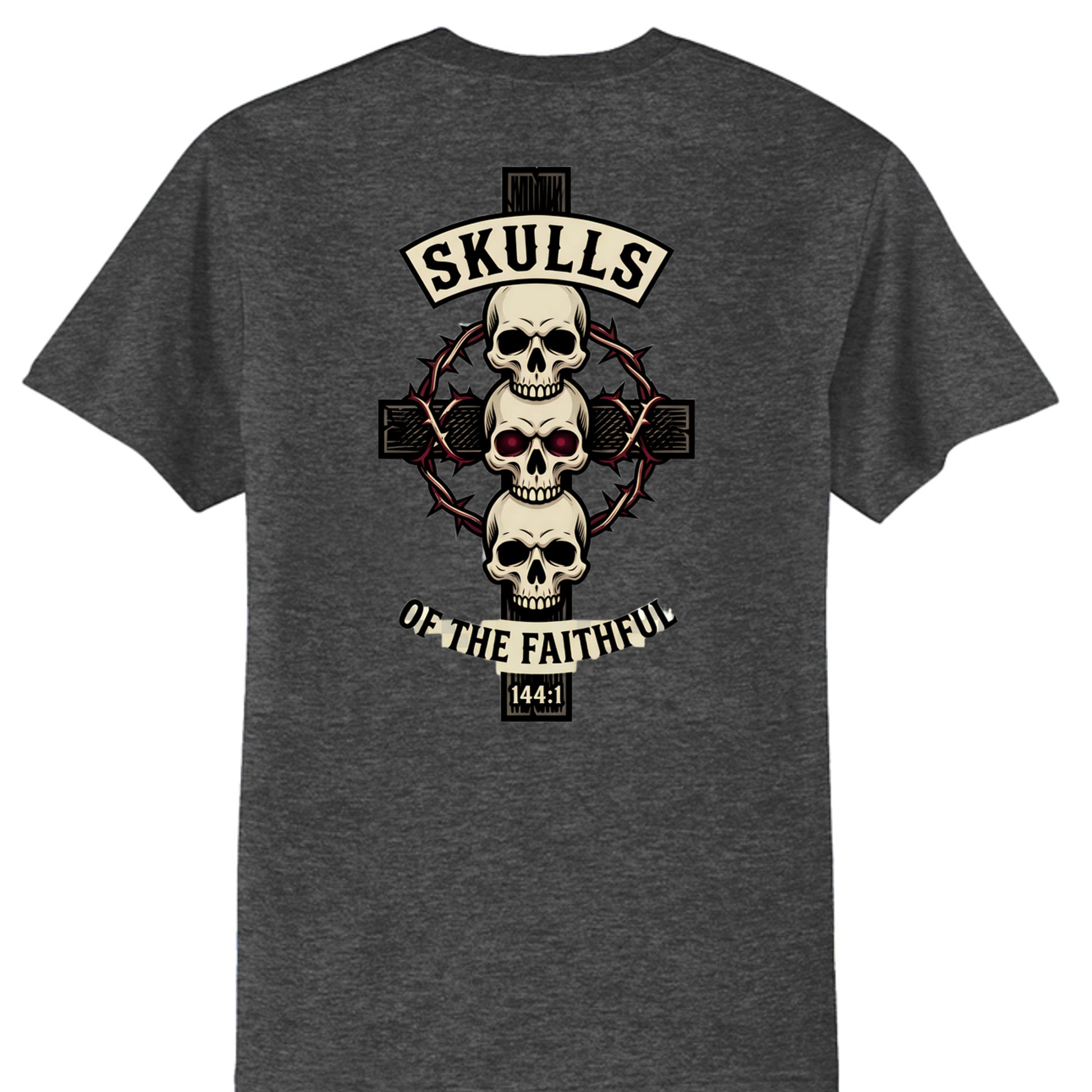 Dark Heather Grey - PC55T - BACK