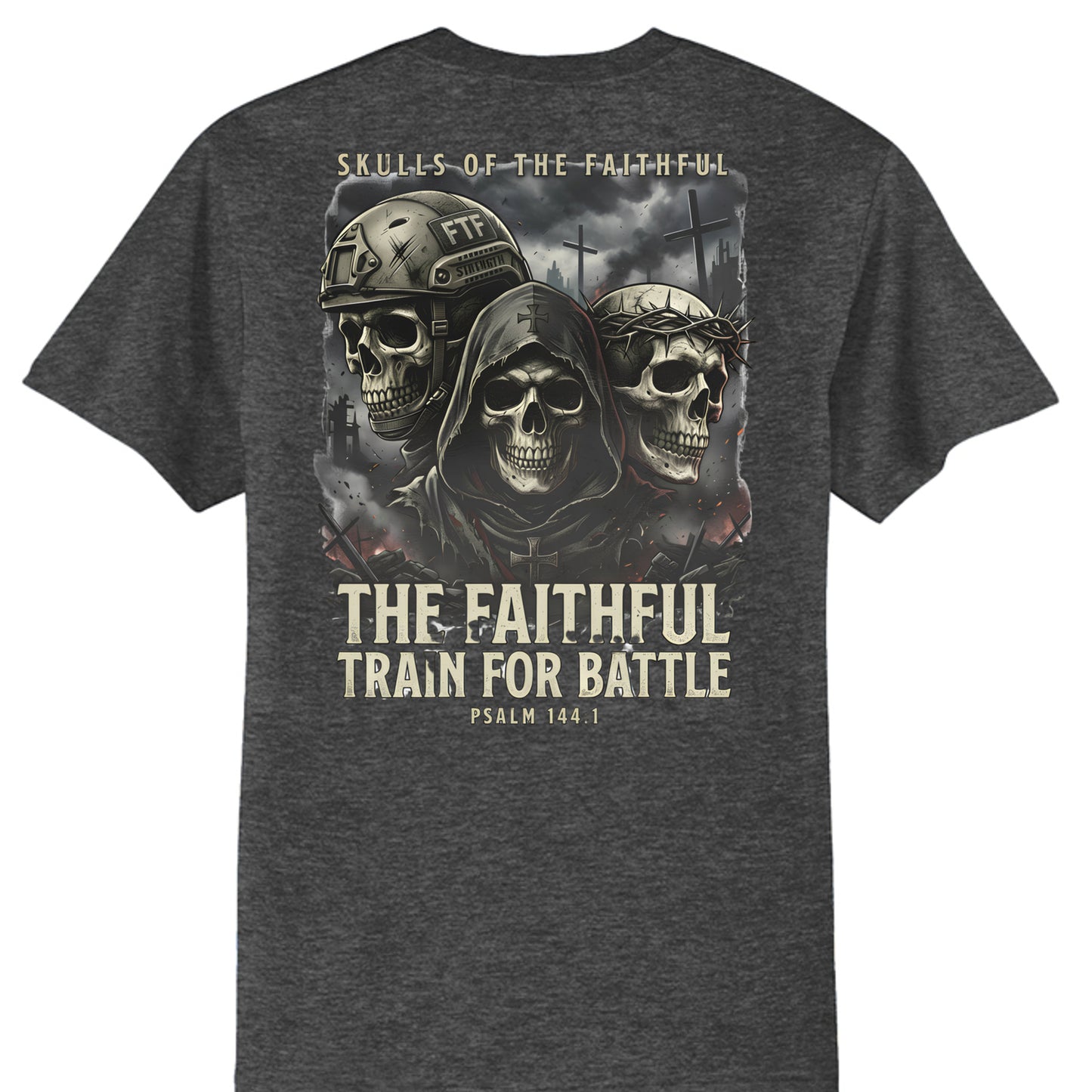 Dark Heather Grey - PC55T - BACK
