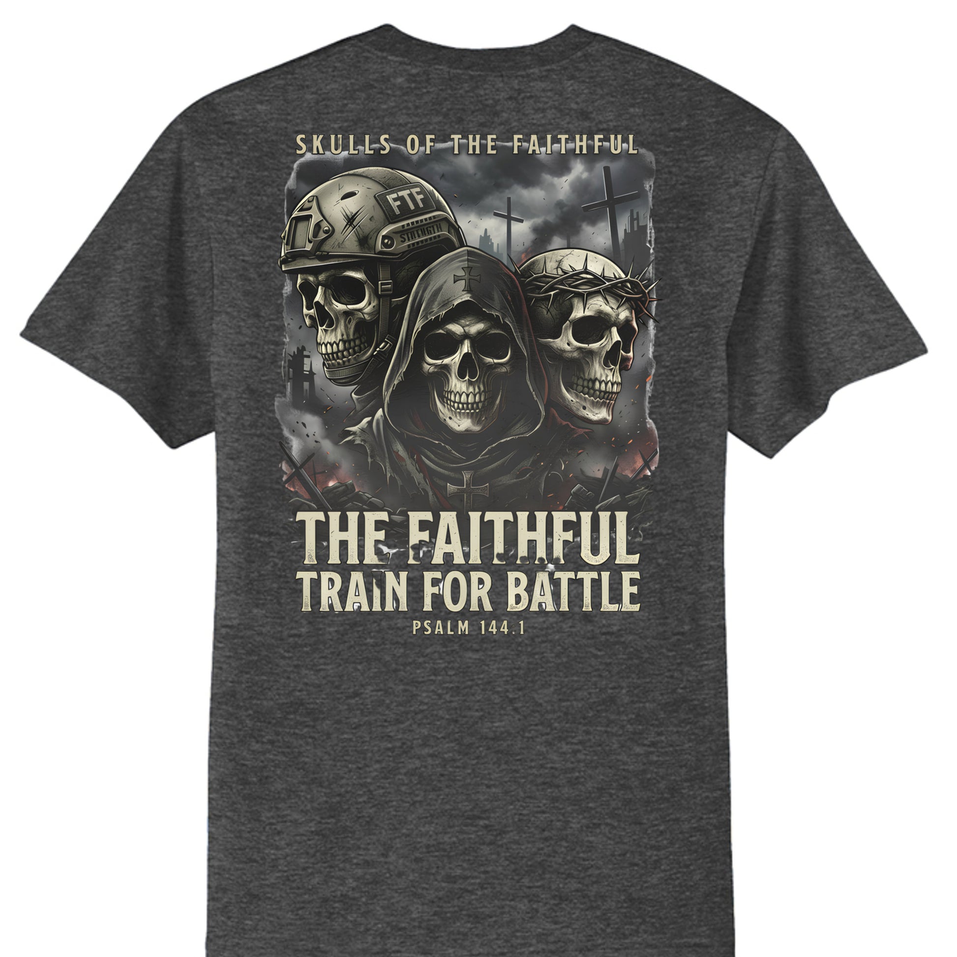 Dark Heather Grey - PC55T - BACK