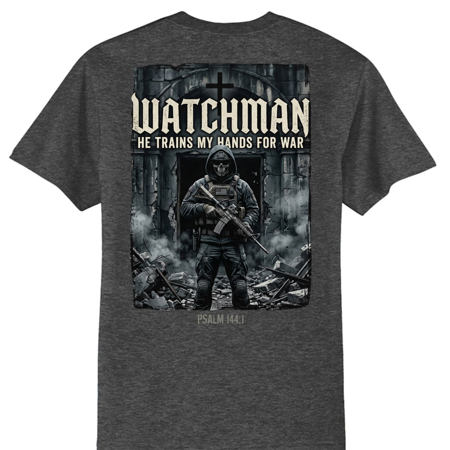 Dark Heather Grey - PC55T - BACK