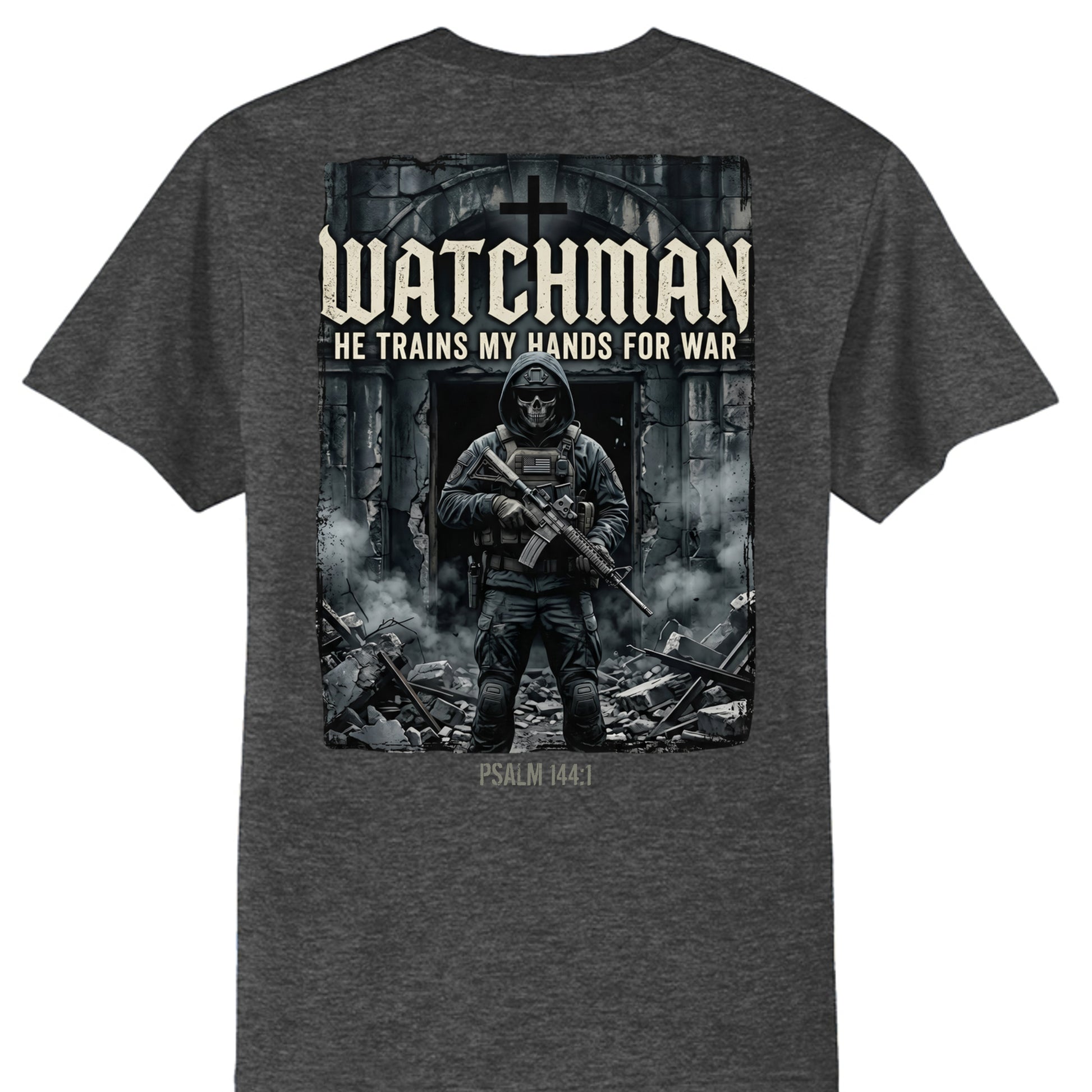 Dark Heather Grey - PC55T - BACK