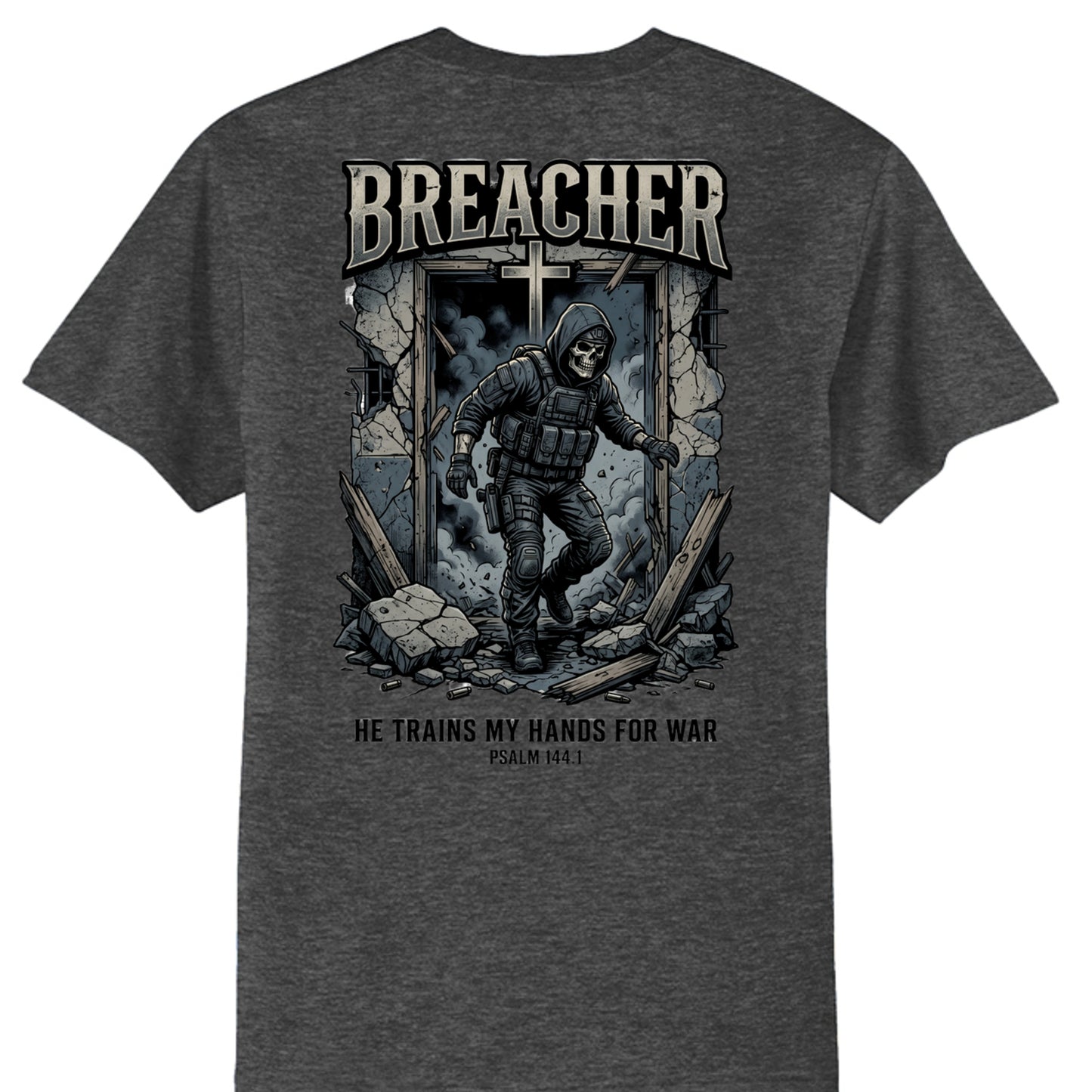 Dark Heather Grey - PC55T - BACK